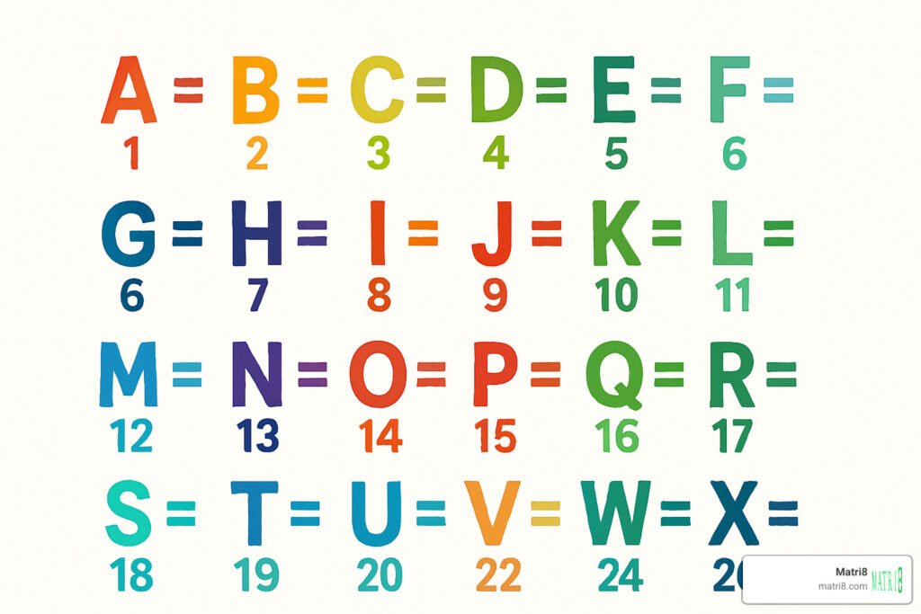 alphabet numbers